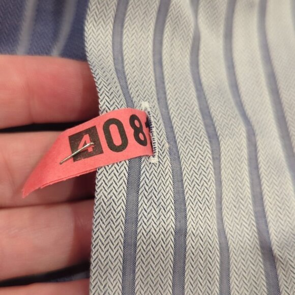 Hugo Boss Light gray and purple striped top with chevrons regular fit - Picture 6 of 8